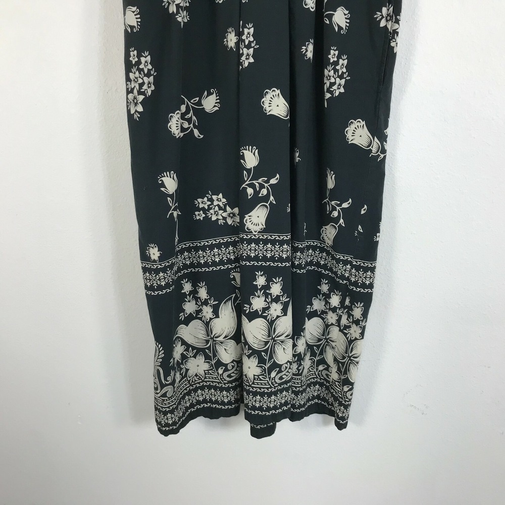 Vintage 90s Hawaiian House Dress Size‎ M Cotton Short Sleeve Womens Midi *Fading - Picture 3 of 7